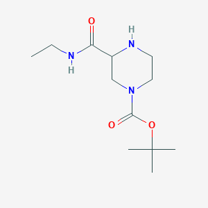molecular formula C12H23N3O3 B7966821 tert-Butyl 3-(ethylcarbamoyl)piperazine-1-carboxylate 
