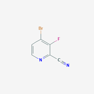 molecular formula C6H2BrFN2 B7966835 4-Bromo-3-fluoro-pyridine-2-carbonitrile 