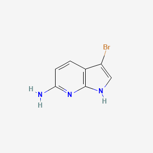 molecular formula C7H6BrN3 B7966850 3-bromo-1H-pyrrolo[2,3-b]pyridin-6-amine 