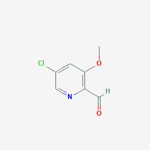 molecular formula C7H6ClNO2 B7966858 5-Chloro-3-methoxypicolinaldehyde 
