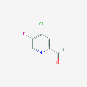 molecular formula C6H3ClFNO B7966897 4-Chloro-5-fluoropicolinaldehyde 