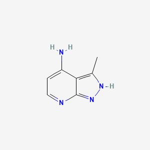 molecular formula C7H8N4 B7966915 3-甲基-1H-吡唑并[3,4-b]吡啶-4-胺 