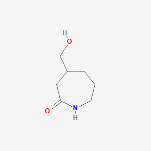 molecular formula C7H13NO2 B7966937 4-(Hydroxymethyl)azepan-2-one 