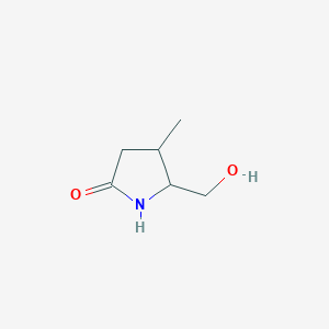 molecular formula C6H11NO2 B7966943 5-Hydroxymethyl-4-methyl-pyrrolidin-2-one 