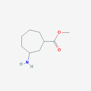 molecular formula C9H17NO2 B7966951 3-Amino-cycloheptanecarboxylic acid methyl ester 