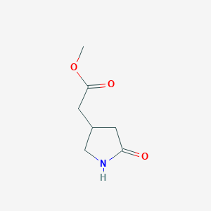 molecular formula C7H11NO3 B7966959 Methyl 5-Oxopyrrolidine-3-acetate 