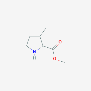 molecular formula C7H13NO2 B7966964 Methyl 3-methylpyrrolidine-2-carboxylate 