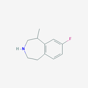 molecular formula C11H14FN B7967021 8-Fluoro-1-methyl-2,3,4,5-tetrahydro-1h-3-benzazepine 