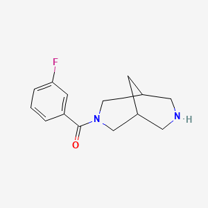 molecular formula C14H17FN2O B7967082 3,7-Diazabicyclo[3.3.1]nonan-3-yl(3-fluorophenyl)methanone 