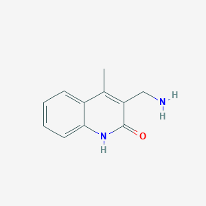 molecular formula C11H12N2O B7967090 3-(Aminomethyl)-4-methylquinolin-2(1H)-one 