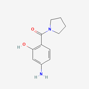 molecular formula C11H14N2O2 B7967189 (4-Amino-2-hydroxyphenyl)(pyrrolidin-1-yl)methanone 