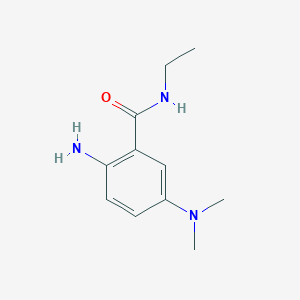 molecular formula C11H17N3O B7967197 2-Amino-5-(dimethylamino)-N-ethylbenzamide 