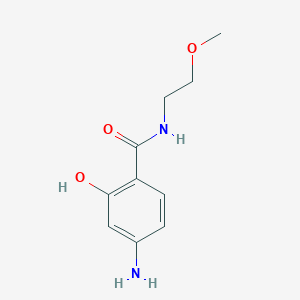 molecular formula C10H14N2O3 B7967215 4-Amino-2-hydroxy-N-(2-methoxyethyl)benzamide 
