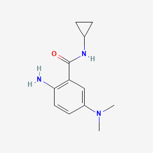 molecular formula C12H17N3O B7967238 2-Amino-N-cyclopropyl-5-(dimethylamino)benzamide 