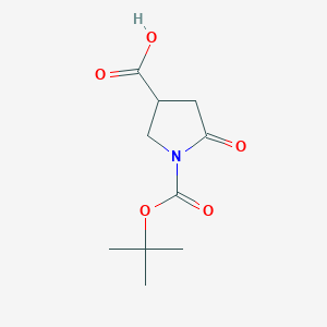 molecular formula C10H15NO5 B7967254 1-(tert-Butoxycarbonyl)-5-oxopyrrolidine-3-carboxylic acid 