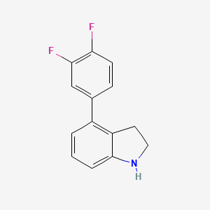 molecular formula C14H11F2N B7967257 4-(3,4-Difluorophenyl)indoline 
