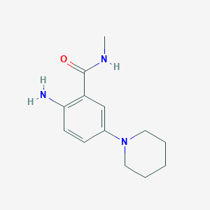 molecular formula C13H19N3O B7967263 2-Amino-N-methyl-5-(piperidin-1-yl)benzamide 