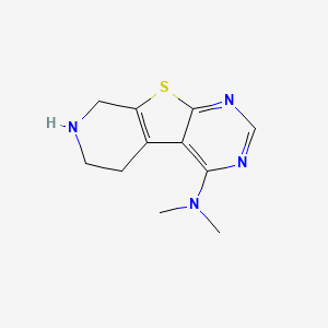 molecular formula C11H14N4S B7967271 N,N-dimethyl-5,6,7,8-tetrahydropyrido[4',3':4,5]thieno[2,3-d]pyrimidin-4-amine 