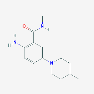 molecular formula C14H21N3O B7967304 2-Amino-N-methyl-5-(4-methylpiperidin-1-yl)benzamide 