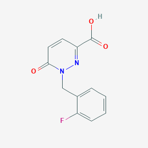 molecular formula C12H9FN2O3 B7967319 1-(2-Fluoro-benzyl)-6-oxo-1,6-dihydro-pyridazine-3-carboxylic acid 