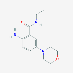 molecular formula C13H19N3O2 B7967326 2-Amino-N-ethyl-5-morpholinobenzamide 