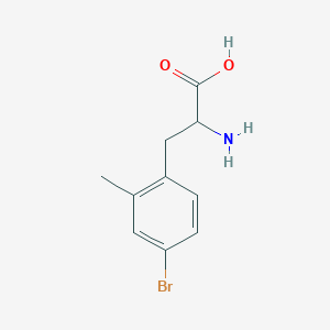 molecular formula C10H12BrNO2 B7967329 2-Amino-3-(4-bromo-2-methylphenyl)propanoic acid 