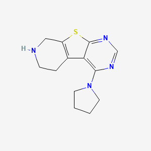 molecular formula C13H16N4S B7967337 4-Pyrrolidin-1-yl-5,6,7,8-tetrahydropyrido[4',3':4,5]thieno[2,3-d]pyrimidine 