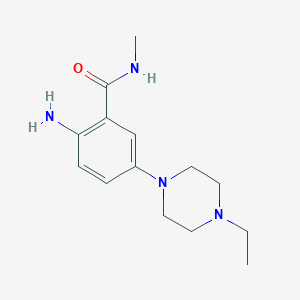 molecular formula C14H22N4O B7967347 2-Amino-5-(4-ethylpiperazin-1-yl)-N-methylbenzamide 