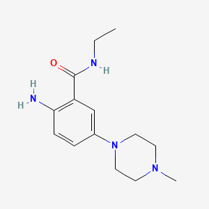 molecular formula C14H22N4O B7967353 2-Amino-N-ethyl-5-(4-methylpiperazin-1-yl)benzamide 