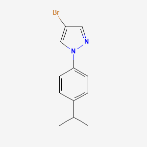 molecular formula C12H13BrN2 B7967359 4-Bromo-1-(4-isopropylphenyl)-1H-pyrazole 
