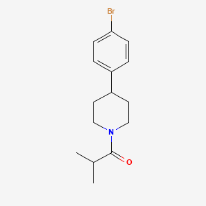 molecular formula C15H20BrNO B7967380 1-(4-(4-Bromophenyl)piperidin-1-yl)-2-methylpropan-1-one 