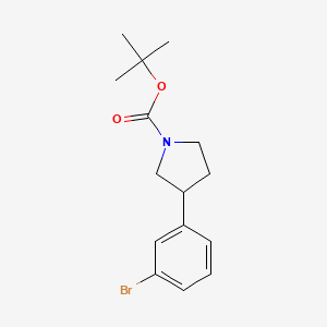 molecular formula C15H20BrNO2 B7967391 Tert-butyl 3-(3-bromophenyl)pyrrolidine-1-carboxylate 
