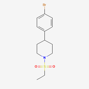 molecular formula C13H18BrNO2S B7967398 4-(4-Bromophenyl)-1-(ethylsulfonyl)piperidine 