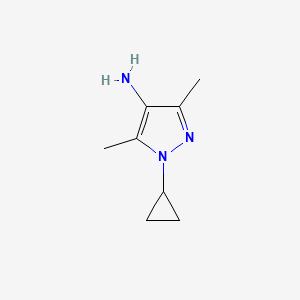 molecular formula C8H13N3 B7967409 1-Cyclopropyl-3,5-dimethyl-1H-pyrazol-4-amine 