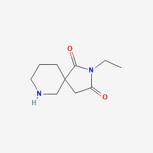 molecular formula C10H16N2O2 B7967413 2-Ethyl-2,7-diazaspiro[4.5]decane-1,3-dione 