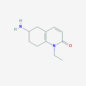 molecular formula C11H16N2O B7967464 6-Amino-1-ethyl-5,6,7,8-tetrahydroquinolin-2(1H)-one 