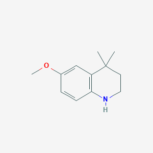 molecular formula C12H17NO B7967503 1,2,3,4-Tetrahydro-6-methoxy-4,4-dimethylquinoline 