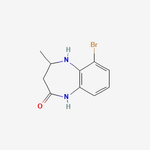 molecular formula C10H11BrN2O B7967522 6-Bromo-4-methyl-1,3,4,5-tetrahydro-2H-benzo[B][1,4]diazepin-2-one 