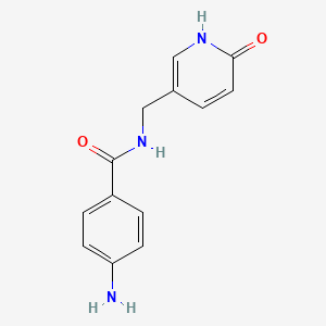 molecular formula C13H13N3O2 B7967582 4-amino-N-[(6-oxo-1H-pyridin-3-yl)methyl]benzamide 