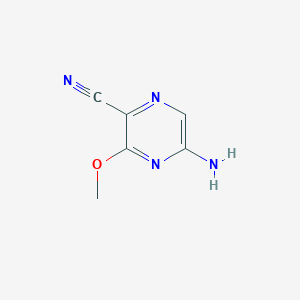 molecular formula C6H6N4O B7967617 5-Amino-3-methoxypyrazine-2-carbonitrile 