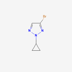 molecular formula C5H6BrN3 B7967628 4-Bromo-2-cyclopropyl-2H-1,2,3-triazole CAS No. 1514587-19-9