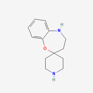 molecular formula C13H18N2O B7967661 4,5-Dihydro-3H-spiro[benzo[B][1,4]oxazepine-2,4'-piperidine] CAS No. 867021-92-9