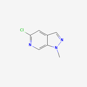 molecular formula C7H6ClN3 B7967689 5-chloro-1-methyl-1H-pyrazolo[3,4-c]pyridine 