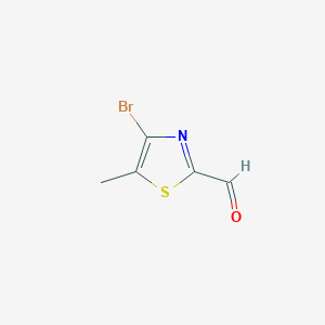 molecular formula C5H4BrNOS B7967695 4-Bromo-5-methyl-1,3-thiazole-2-carbaldehyde 