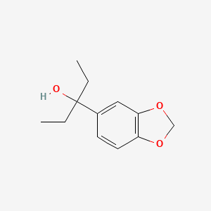 molecular formula C12H16O3 B7967704 3-(Benzo[d][1,3]dioxol-5-yl)pentan-3-ol 