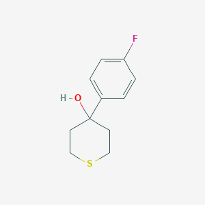 molecular formula C11H13FOS B7967714 4-(4-Fluorophenyl)thian-4-ol 