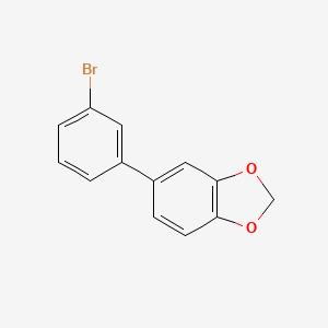 molecular formula C13H9BrO2 B7967763 5-(3-Bromophenyl)benzo[d][1,3]dioxole 