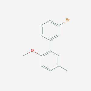 molecular formula C14H13BrO B7967775 3-Bromo-2'-methoxy-5'-methylbiphenyl 