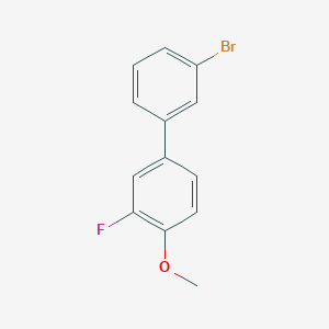 molecular formula C13H10BrFO B7967786 3-Bromo-3'-fluoro-4'-methoxybiphenyl 