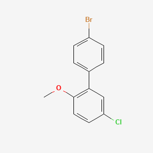 molecular formula C13H10BrClO B7967802 4-Bromo-3'-chloro-6'-methoxybiphenyl 